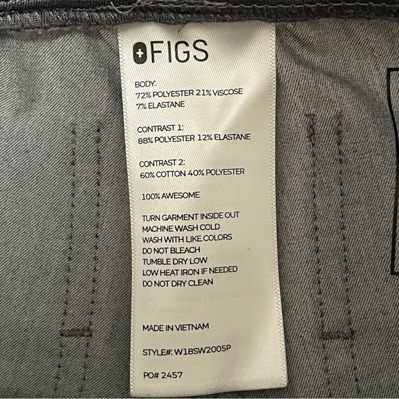 Figs Zamora Jogger Scrub Pants Graphite Grey XXS Petite - Picture 15 of 15